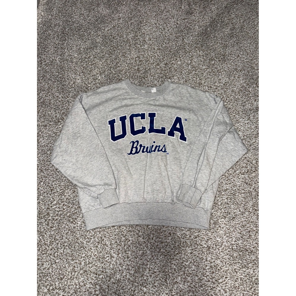 H&M UCLA Bruins Crewneck Sweatshirt Gray Navy Blue Collegiate Pullover Medium